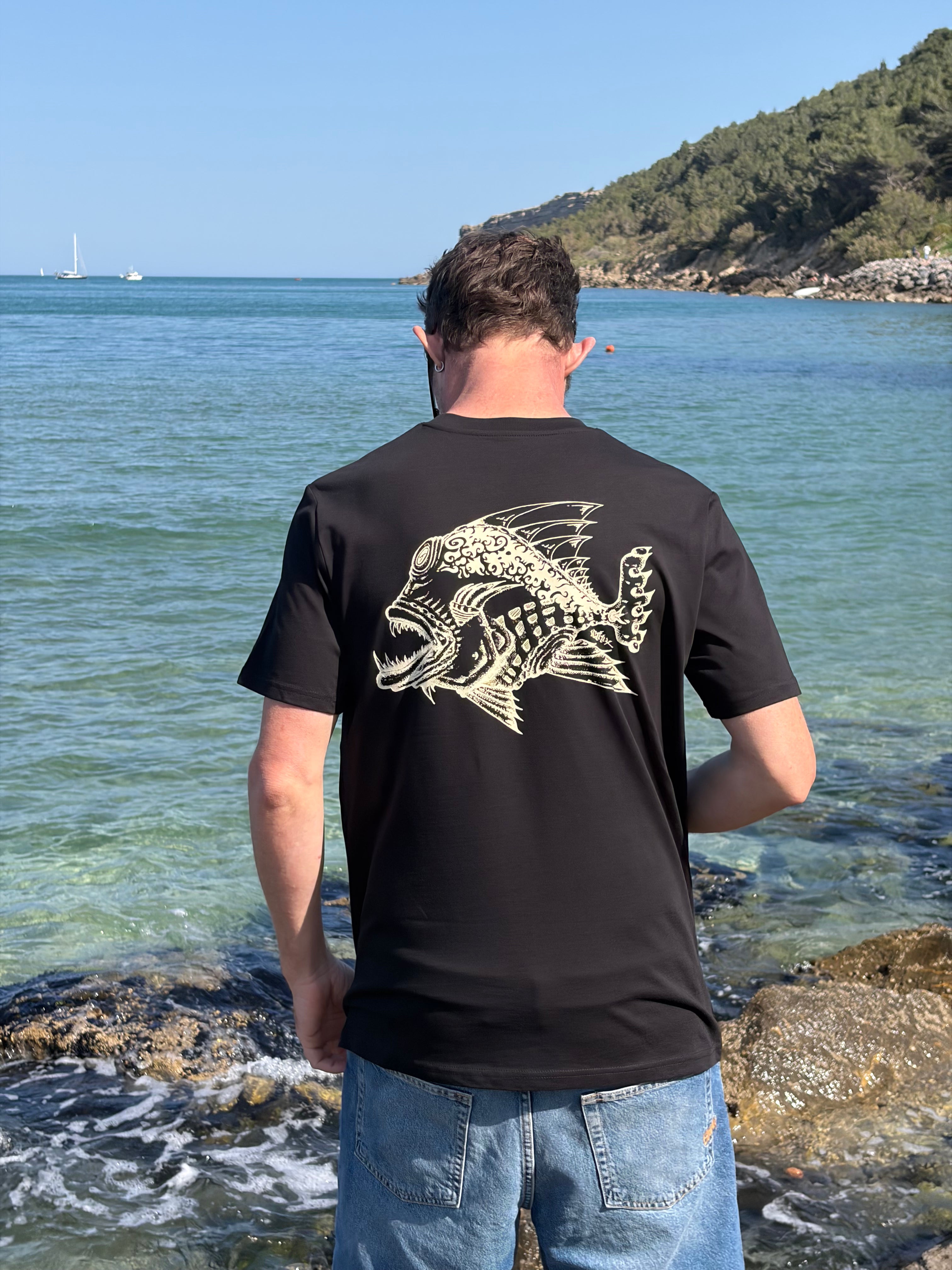TEE-SHIRT HOMME POISSON MECHANT
