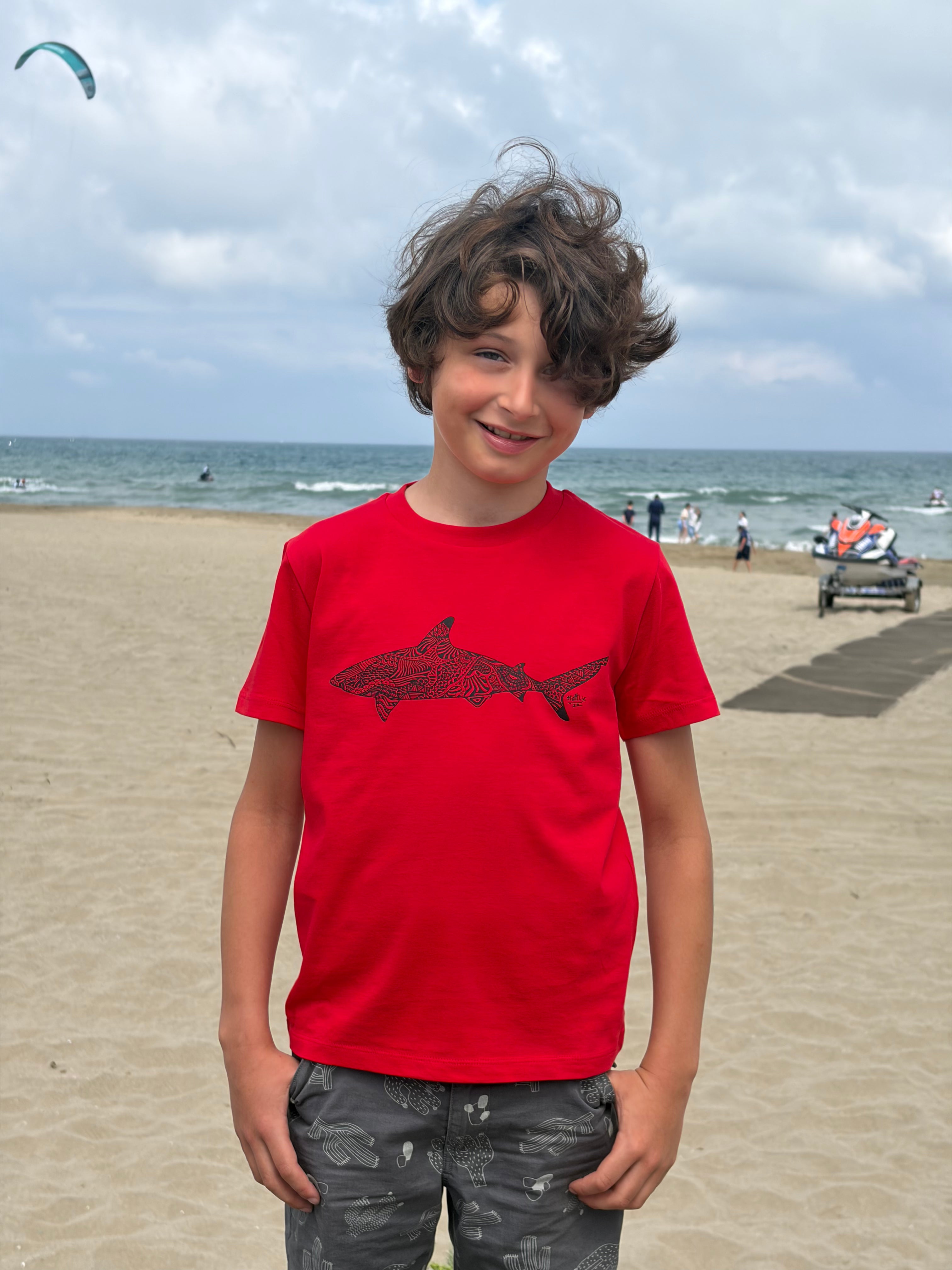 TEE-SHIRT ENFANT REQUIN MANDALA