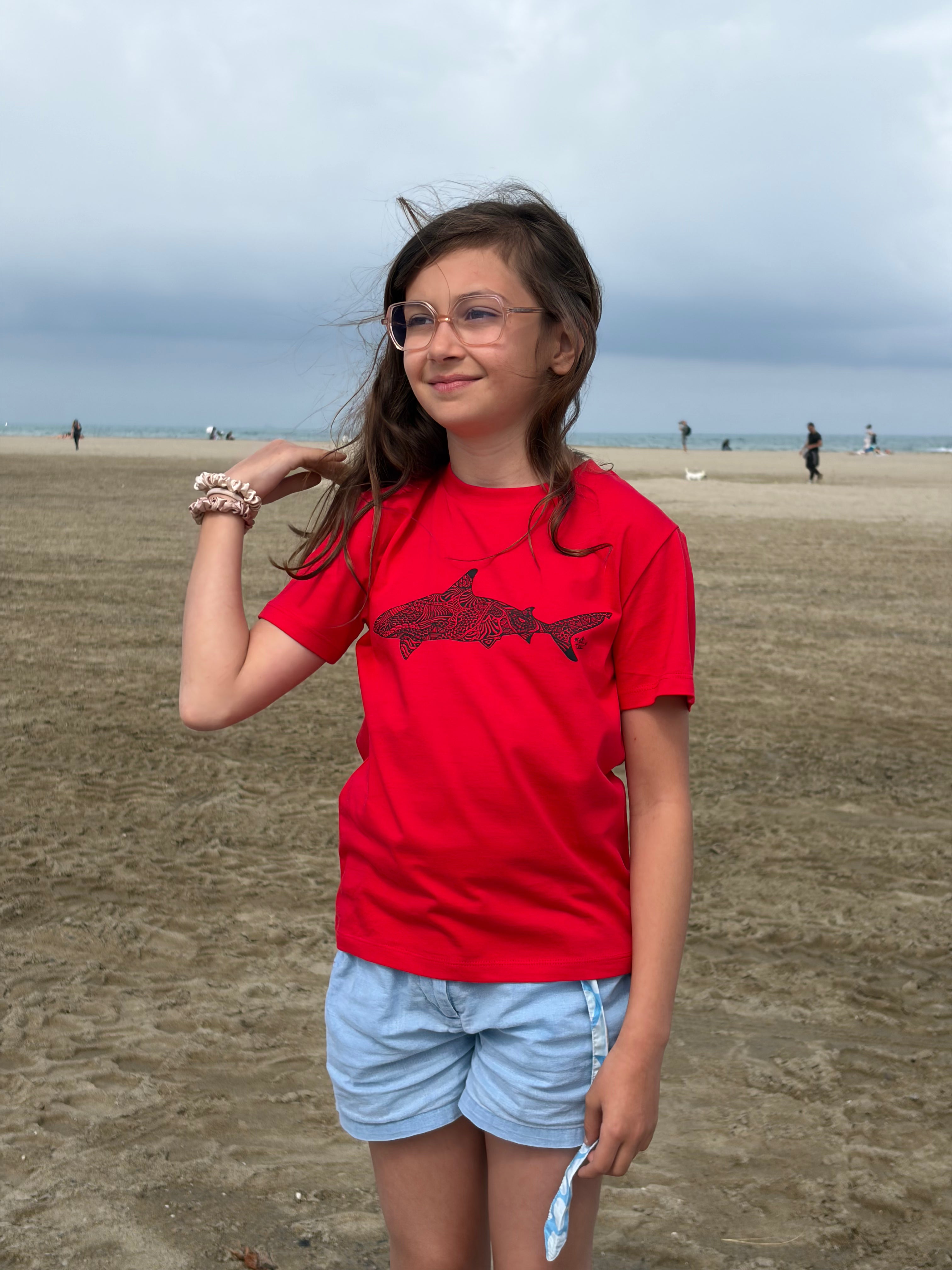 TEE-SHIRT ENFANT REQUIN MANDALA