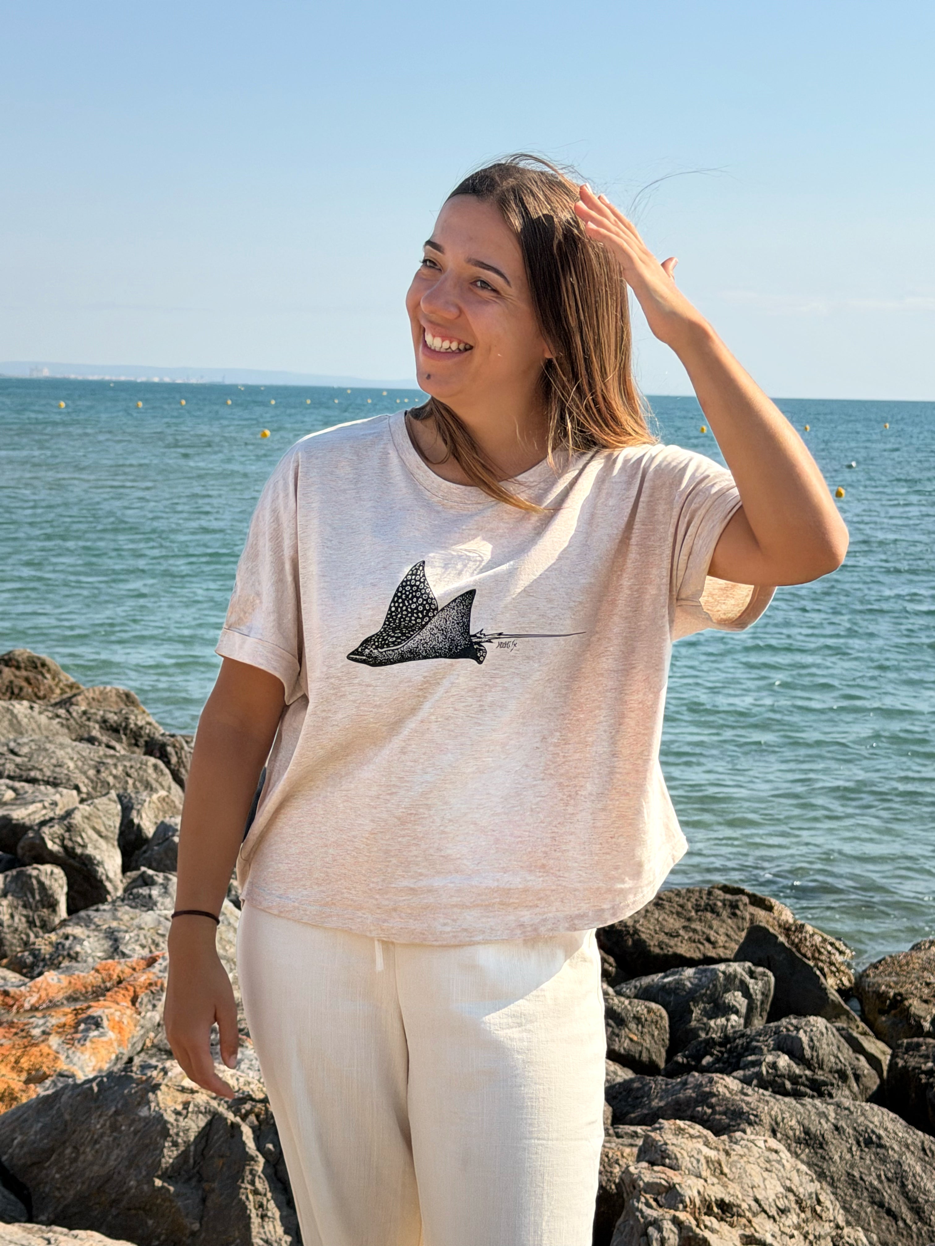 TEE-SHIRT FEMME RAIE